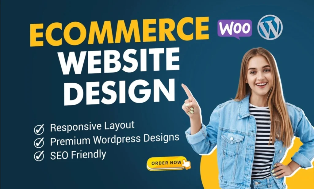 I will design responsive wordpress ecommerce website woocommerce